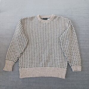 Mountain Tek Birdeyes Wool Blend Sweater‎ Mens XL Beige Knit Stretch Casual